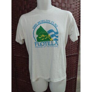 Vintage 1989 Worlds Flag Flotilla Passage up the Potomac T shirt Canoe Kayak 80s